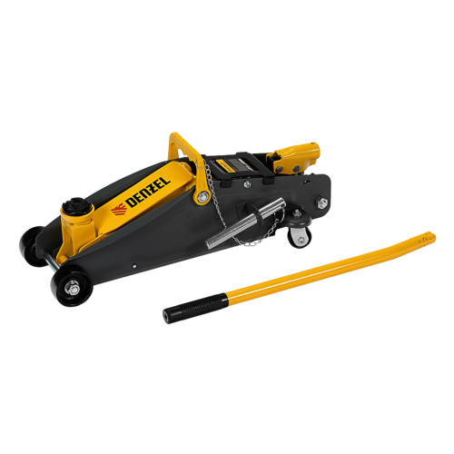 Домкрат гидравлический подкатной с фиксатором 2,8 т, 135-385 мм Denzel арт.51155