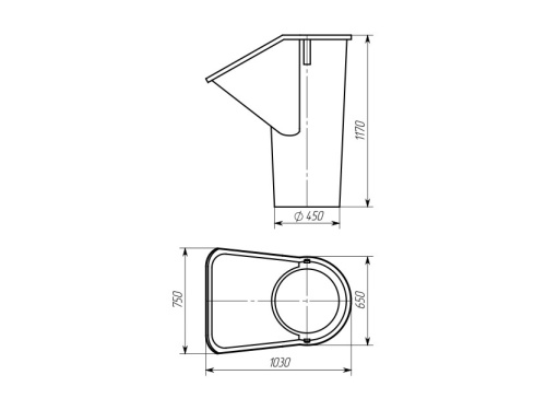 Погрузочная воронка  мусоропровода МССП-1200