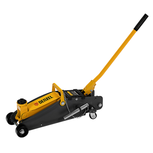 Домкрат гидравлический подкатной с фиксатором 2,8 т, 135-385 мм Denzel арт.51155