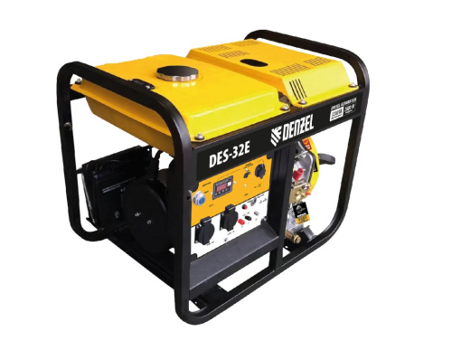 Генератор дизельный c электростартером Denzel DES-32E