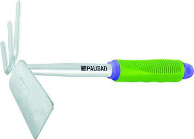 Мотыжка Palisad комбинированная трапеция и 3-зубая,обрезиненная рукоятка 63008