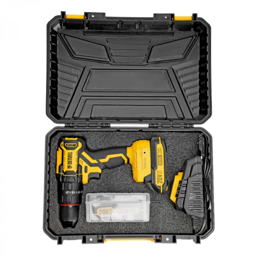 Дрель-шуруповерт аккумуляторная ударная бесщеточная Denzel CIDH-BL-20