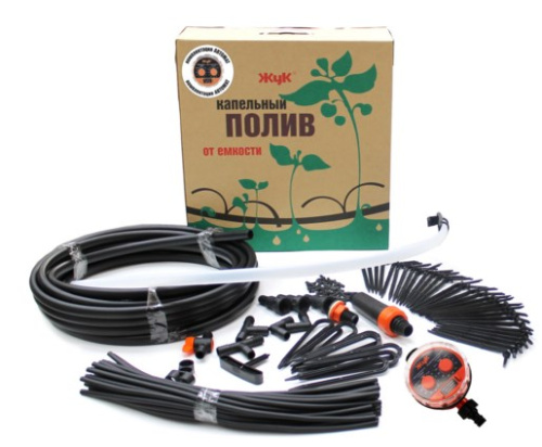 Капельный полив "Жук" от ёмкости, 60 растений, с таймером
