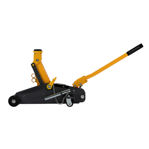 Домкрат гидравлический подкатной с фиксатором 2 т, 130-330 мм, в кейсе Denzel арт.51154