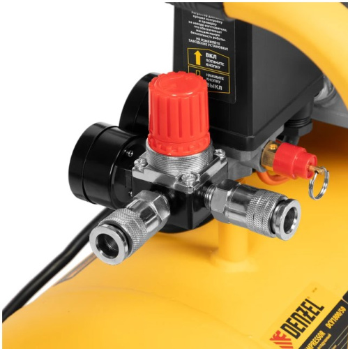 Воздушный компрессор Denzel прямой привод, dcv1800/50, 1,8 квт, 50 литров, 320 л/мин 58168