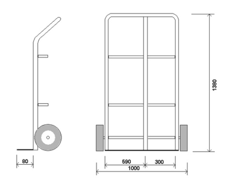 Тележка КП-2 для 2-баллонов (кислород+пропан)