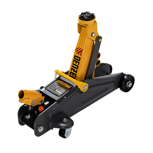 Домкрат гидравлический подкатной с фиксатором 2 т, 130-330 мм, в кейсе Denzel арт.51154