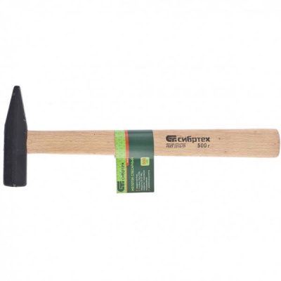 Молоток слесарный 500г, квадратный боек, деревянная рукоятка 10217 Сибртех