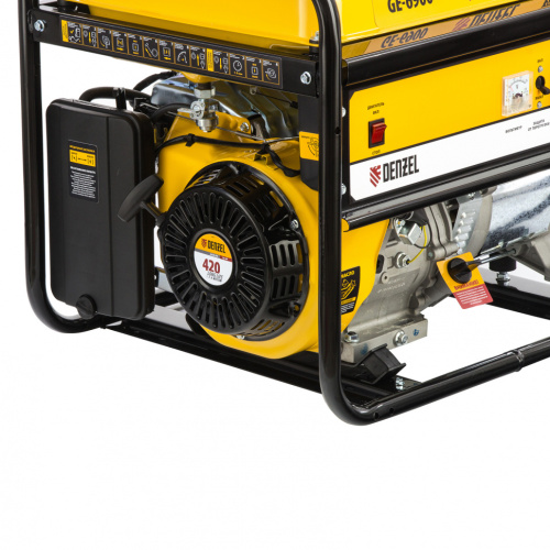 Генератор бензиновый Denzel GE 6900 5,0 кВт, 5500ВА,  ручной стартер