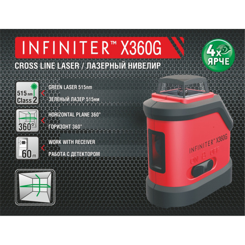 Лазерный нивелир INFINITER X360 Green