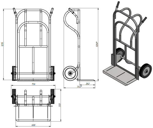 Тележка КГУ 300 усиленная