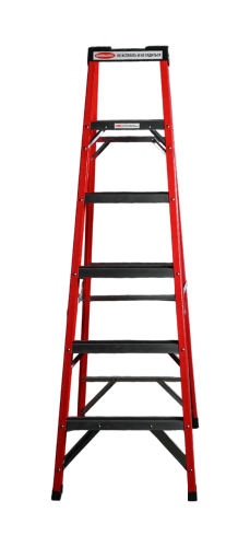 Стремянка SF1005 стеклопластиковая 5 ст. с органайзером АЛЮМЕТ