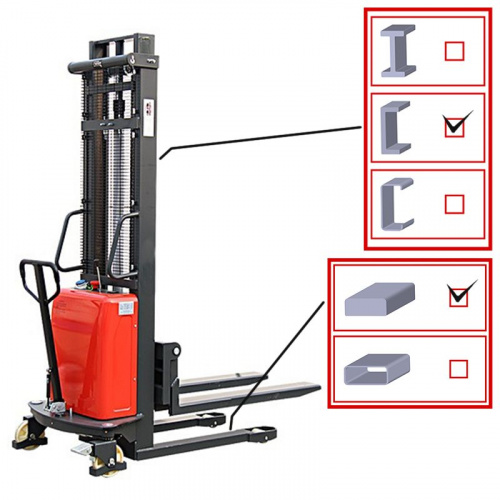 Штабелер OXLIFT SES1535 с электроподъемом