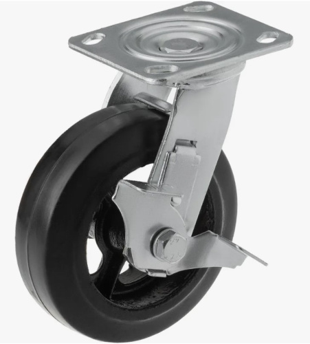 Колесо 55 SCdb поворотное большегрузное, c торм. d=125/150кг