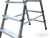 Стремянка Krause Dopplo двусторонняя 4 ступени алюминиевая