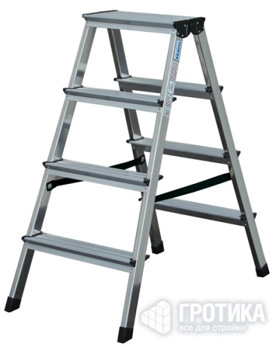 Стремянка Krause Dopplo двусторонняя 4 ступени алюминиевая