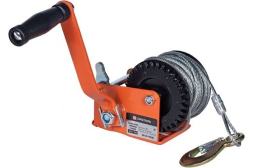 Лебедка ручная барабанная СибТа ль LRB- 800. канат 10м.