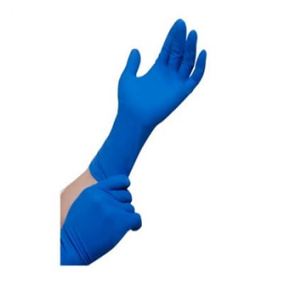 Перчатки повышенной прочности High Risk, латексные, синие M арт.1028