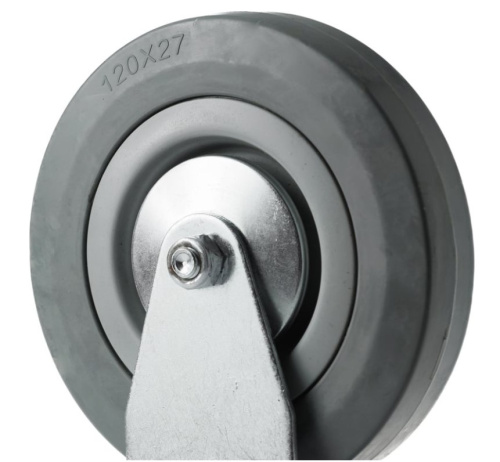 Колесная опора 63 f FC серая резина, не пвортная