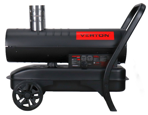 Тепловая дизельная пушка VERTON Air DH-24DM (24кВт, 588м3/ч., 1,4л/ч, непрямой нагрев, дисплей, манометр, дизель/керосин)