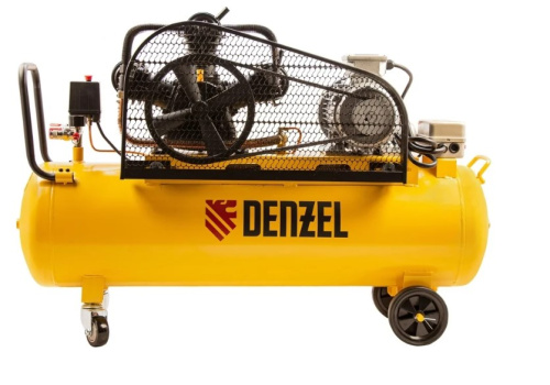 Воздушный компрессор с ременным приводом DENZEL BCW3000-T/100, 3,0 кВт, 100 литров, 520 л/мин 58118