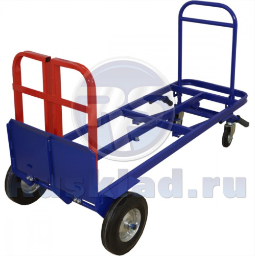 Тележка трансформер ТГУ 300 с полкой, колеса пневмо