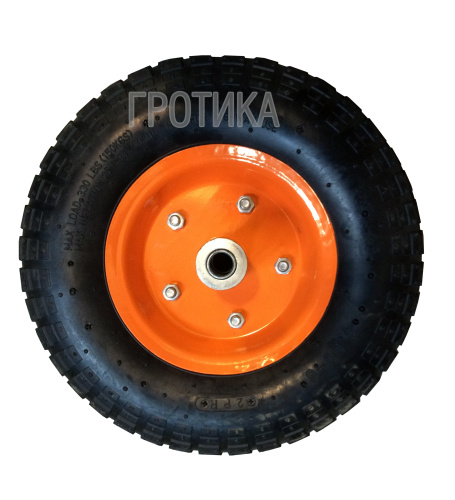 Колесо пневмо 4.00-6 для 2-колесных садовых тачек 112, 400Р