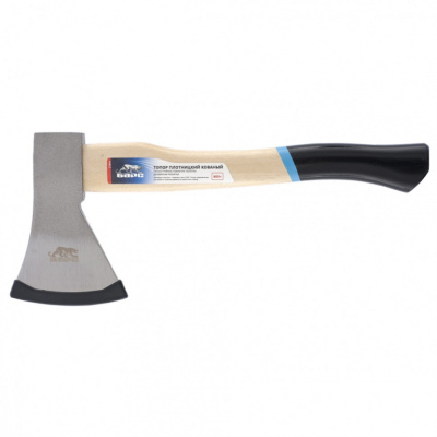 Топор 800 г плотницкий, кованый, деревянная ручка пескоструйное покрытие полотна 21654 Барс