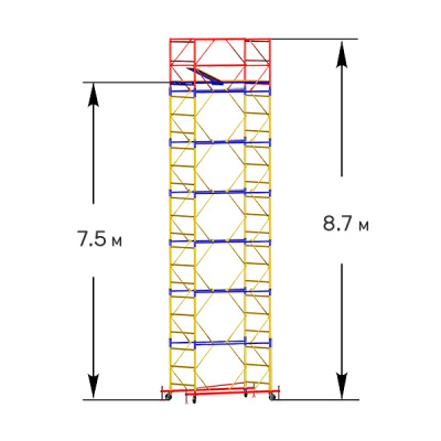 Вышка-тура строительная ВСП 250/1,0 1+6 (высота 8,7м)