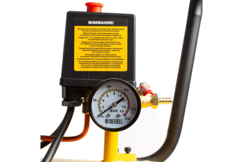 Компрессор воздушный DENZEL BCV2300/100, 2.3 кВт, ременный привод, 100 литров, 440 л/мин
