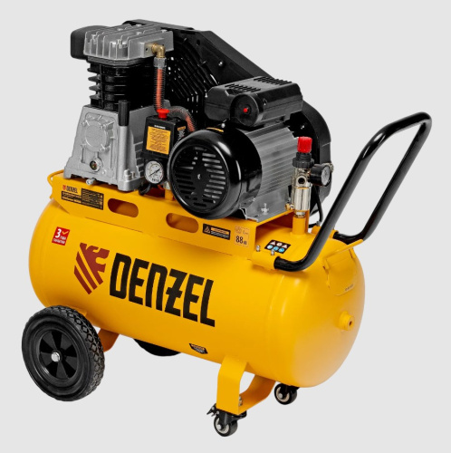 Компрессор воздушный DENZEL ременной привод BCI 2100/50, 2,1 кВт, 50 литров, 400 л/мин