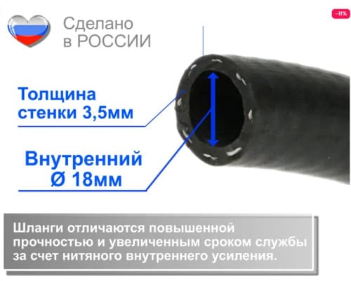 Шланг поливочный резиновый армированный нитью 20мм 20м