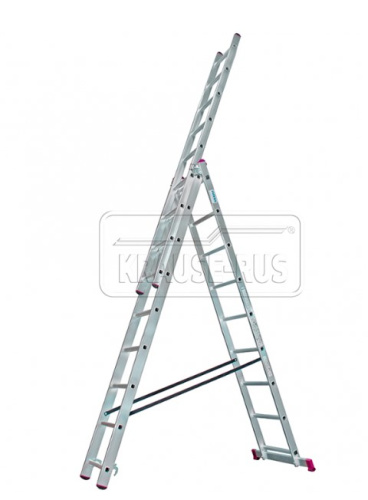Трехсекционная лестница Krause Corda 3 х 9 ступеней с функцией лестничных пролетов
