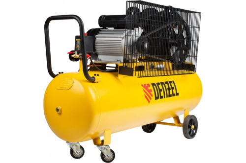 Компрессор воздушный DENZEL BCV2300/100, 2.3 кВт, ременный привод, 100 литров, 440 л/мин