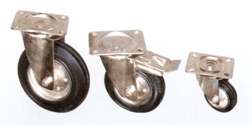 Колесо 55 SRC 125мм, поворотное, усиленное, черная резина