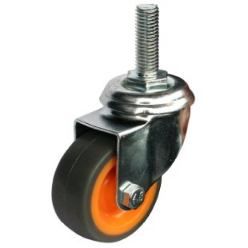 Колесо болтовое поворотное 25 SCt термопластик 50 мм, желтое