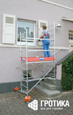 Вышка-тура строительная алюминиевая Clim Tec (Н=6м) 1+2