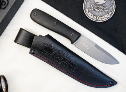 Нож COLADA PGK TW G10-BH LS (Tacwash, G10 Черная рукоятка, кожаные ножны) Кизляр Экстрим