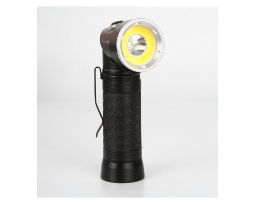 Фонарь Камелион LED51519, черный, LED 3W+3W COB+red, 4 режима, 3XLR03