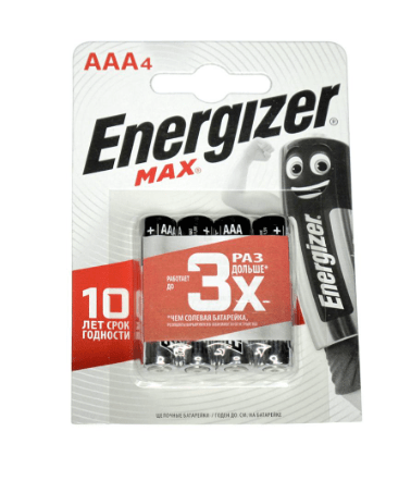 Батарейка Energizer MAX LR03/286/AAA BL4
