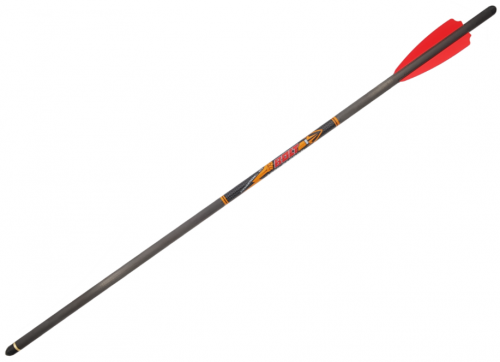Стрела арбалетная карбон Centershot Болт 22", оперение Q2i Слияние X-2 3" латун.инсерт