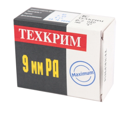 Патрон Техкрим 9мм РА рез. пуля ((91 Дж)