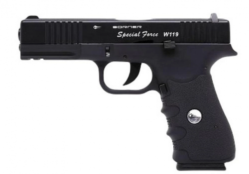 Пистолет пневм. BORNER W119 (Glock 17), кал. 4,5 мм