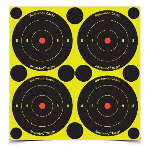 Мишень бумажная, проявляющая попадание, круг 80 мм  Shoot N C Self-Adhesive Targets