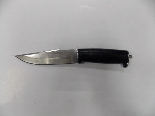 Нож "Ш-5 (Барс)" 015461 Кизляр (Stonewash серый.; кожа; больст.; кожа)