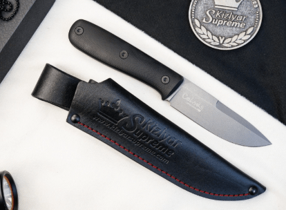 Нож COLADA PGK TW G10-BH LS (Tacwash, G10 Черная рукоятка, кожаные ножны) Кизляр Экстрим