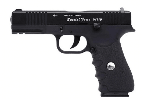 Пистолет пневм. BORNER W119 (Glock 17), кал. 4,5 мм