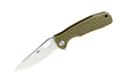 Нож Honey Badger Leaf D2 L (HB1382) с зелёной рукоятью