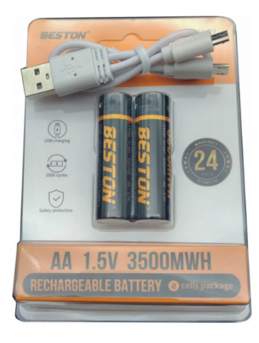 Батарейка Beston Micro USB Li-ion AA