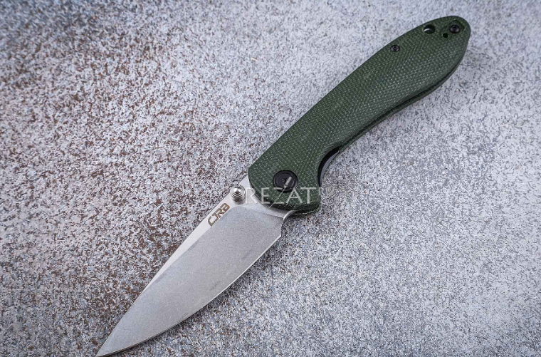Нож складной Feldspar рукоять  зелен микарта, клинок AR-RPM9